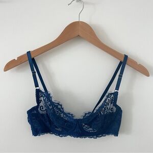 Kat the Label Maverick Lace Bra in Cobalt Blue
